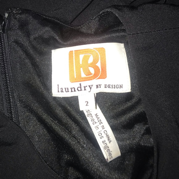 Laundry by design black cut out keyhole LBD minimalist dress size 2 - Picture 2 of 3